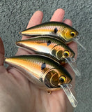 Glow Up Shad 2.5 Chrome Squarebill Crankbait